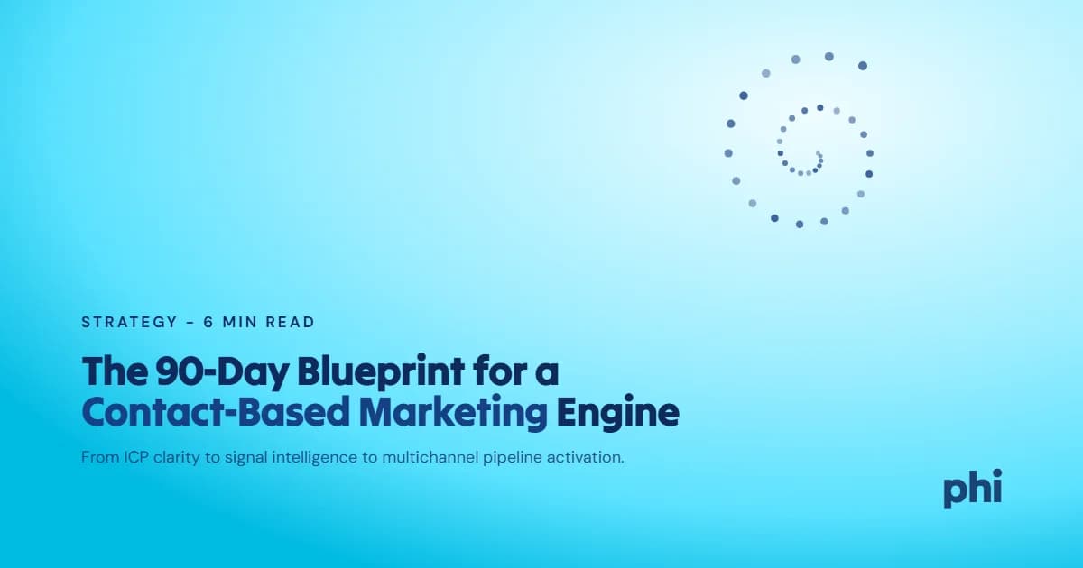 The 90-Day Blueprint to Build Your Contact-Based Marketing Engine