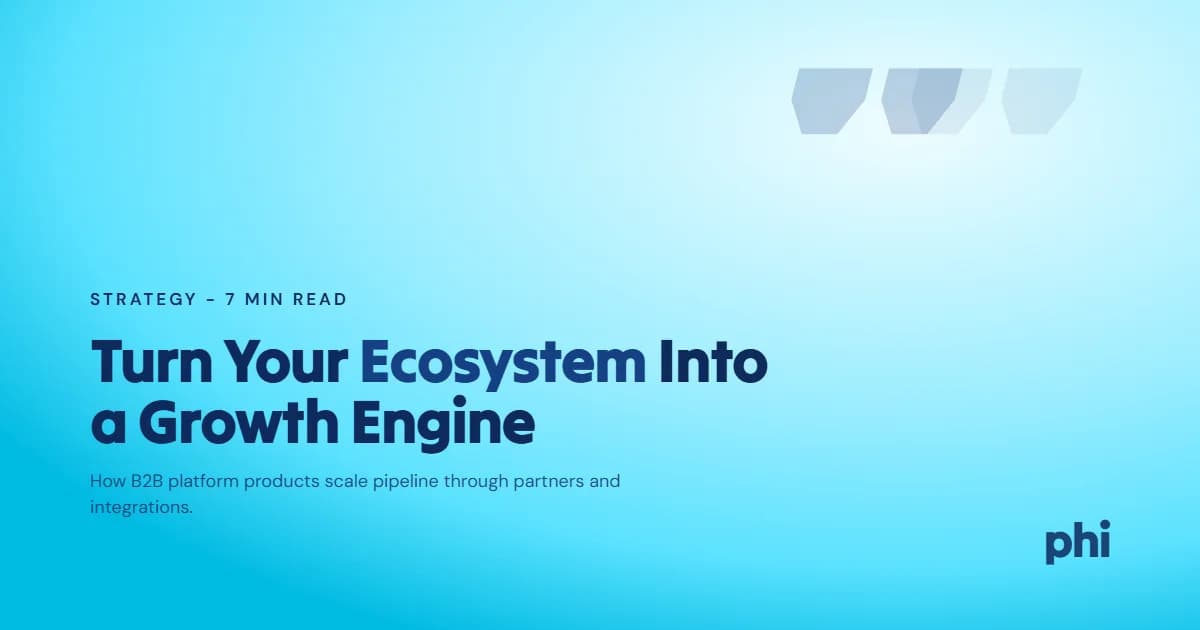 The Ecosystem and Integration-Led GTM Strategy for Platform Products
