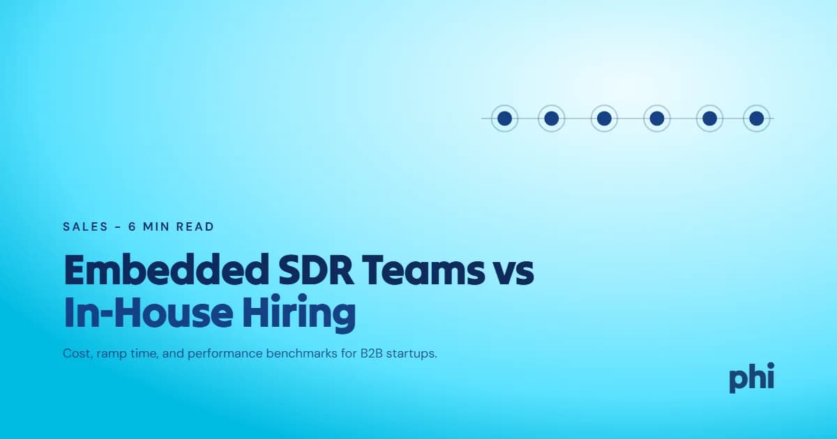 Embedded SDR Teams vs In-House Hiring for B2B Growth