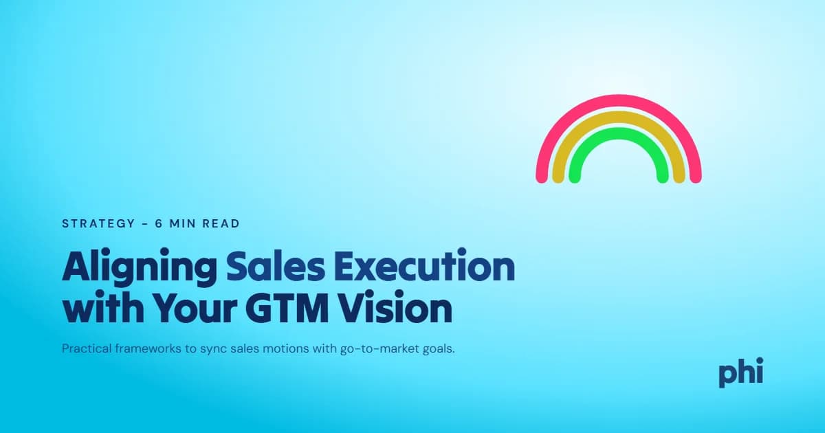 How Top Startups Align Sales Execution with GTM Vision – Phi Consulting